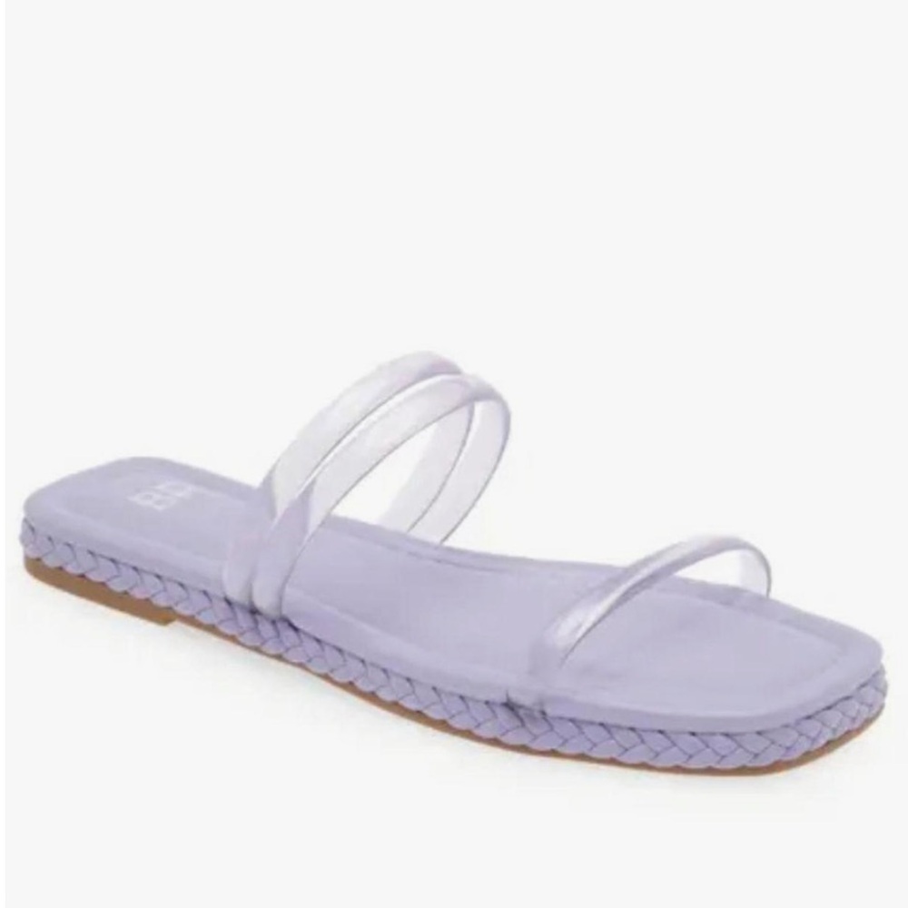 BP. Nordstrom Viola Braided Violet Flat Slide Sandal Size 6